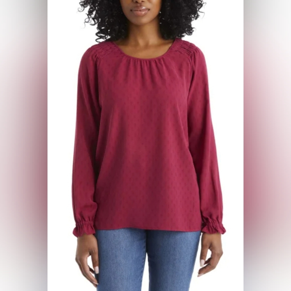 JESSICA SIMPSON TEXTURED BLOUSE WOMEN'S